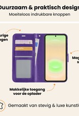 Nomfy Nomfy Samsung Galaxy A37 Hoesje Bookcase Met Screenprotector - Paars