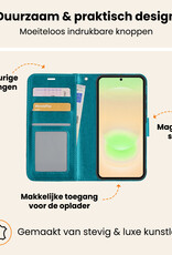 Nomfy Nomfy Samsung Galaxy A37 Hoesje Bookcase Met Screenprotector - Turquoise