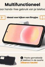 Nomfy Nomfy Samsung Galaxy A37 Hoesje Bookcase Met Screenprotector - Wit