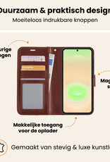 Nomfy Nomfy Samsung Galaxy A37 Hoesje Bookcase Met 2x Screenprotector - Bruin
