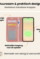 Nomfy Nomfy Samsung Galaxy A37 Hoesje Bookcase Met 2x Screenprotector - Rose Goud