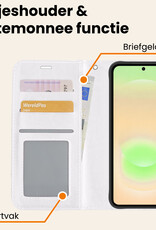 Nomfy Nomfy Samsung Galaxy A37 Hoesje Bookcase Met 2x Screenprotector - Wit