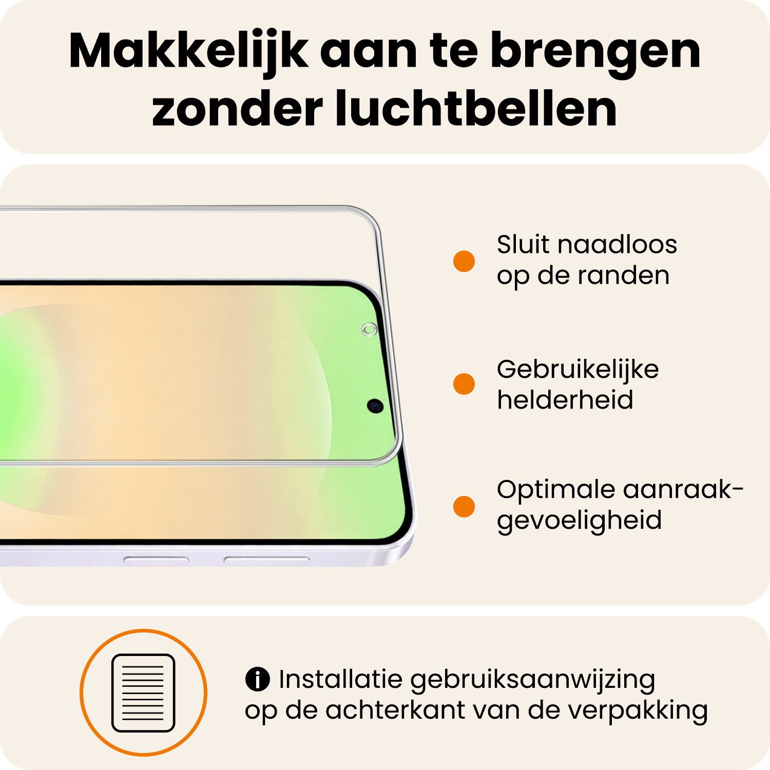 Nomfy Nomfy Samsung Galaxy A37 Hoesje Bookcase Met 2x Screenprotector - Wit