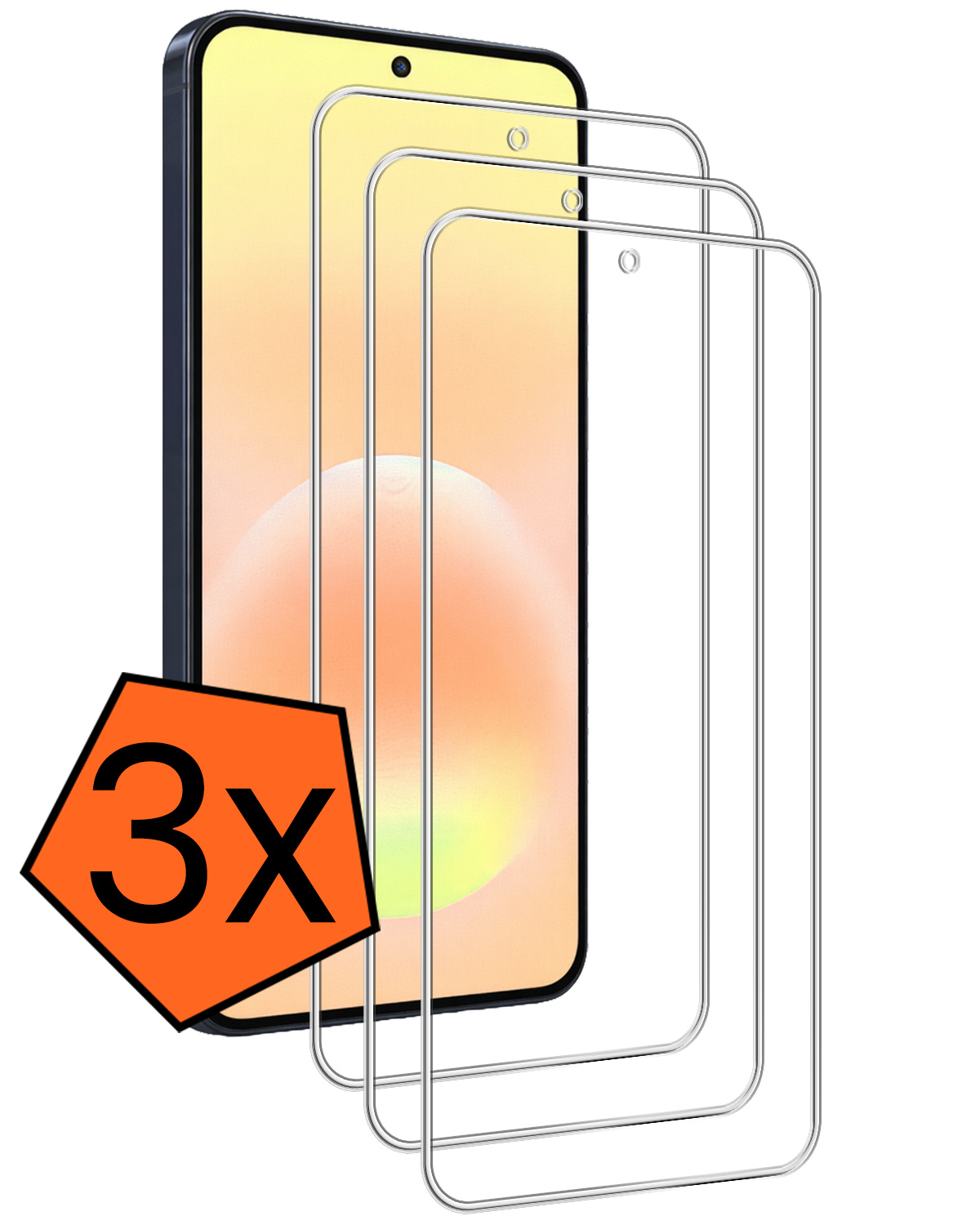 Nomfy Nomfy Samsung Galaxy A57 Screenprotector Glas - 3 PACK