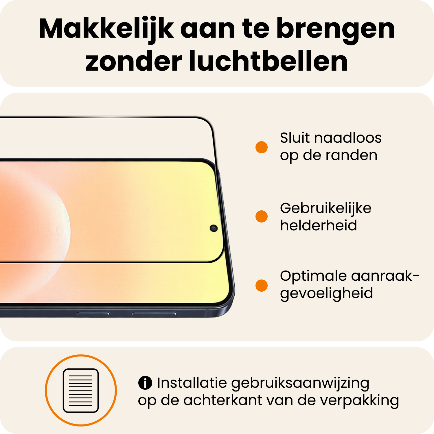 Nomfy Nomfy Samsung Galaxy A57 Screenprotector Glas Full Cover