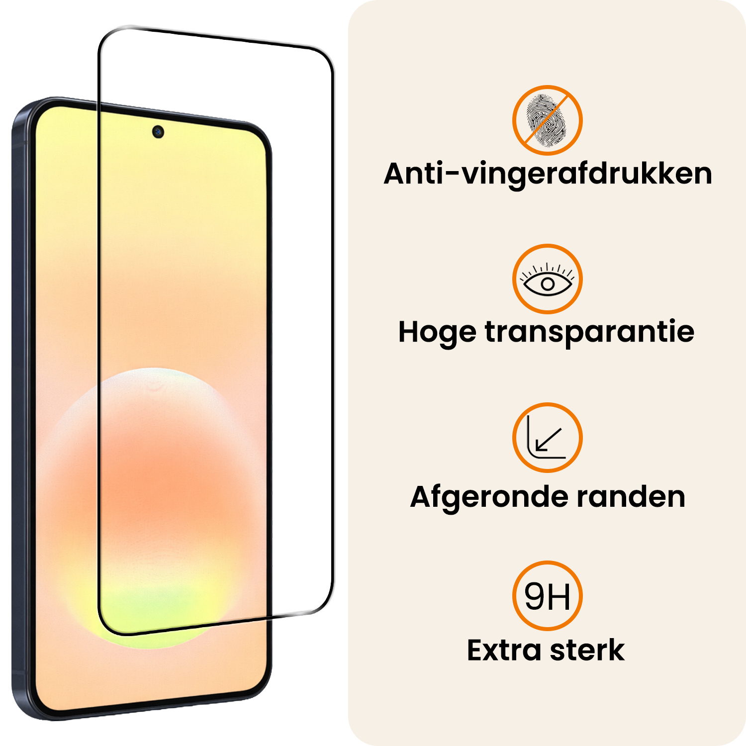 Nomfy Nomfy Samsung Galaxy A57 Screenprotector Glas Full Cover - 2 PACK
