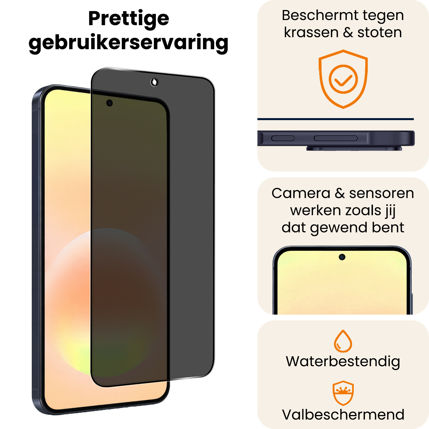 Nomfy Nomfy Samsung Galaxy A57 Screenprotector Glas Privacy