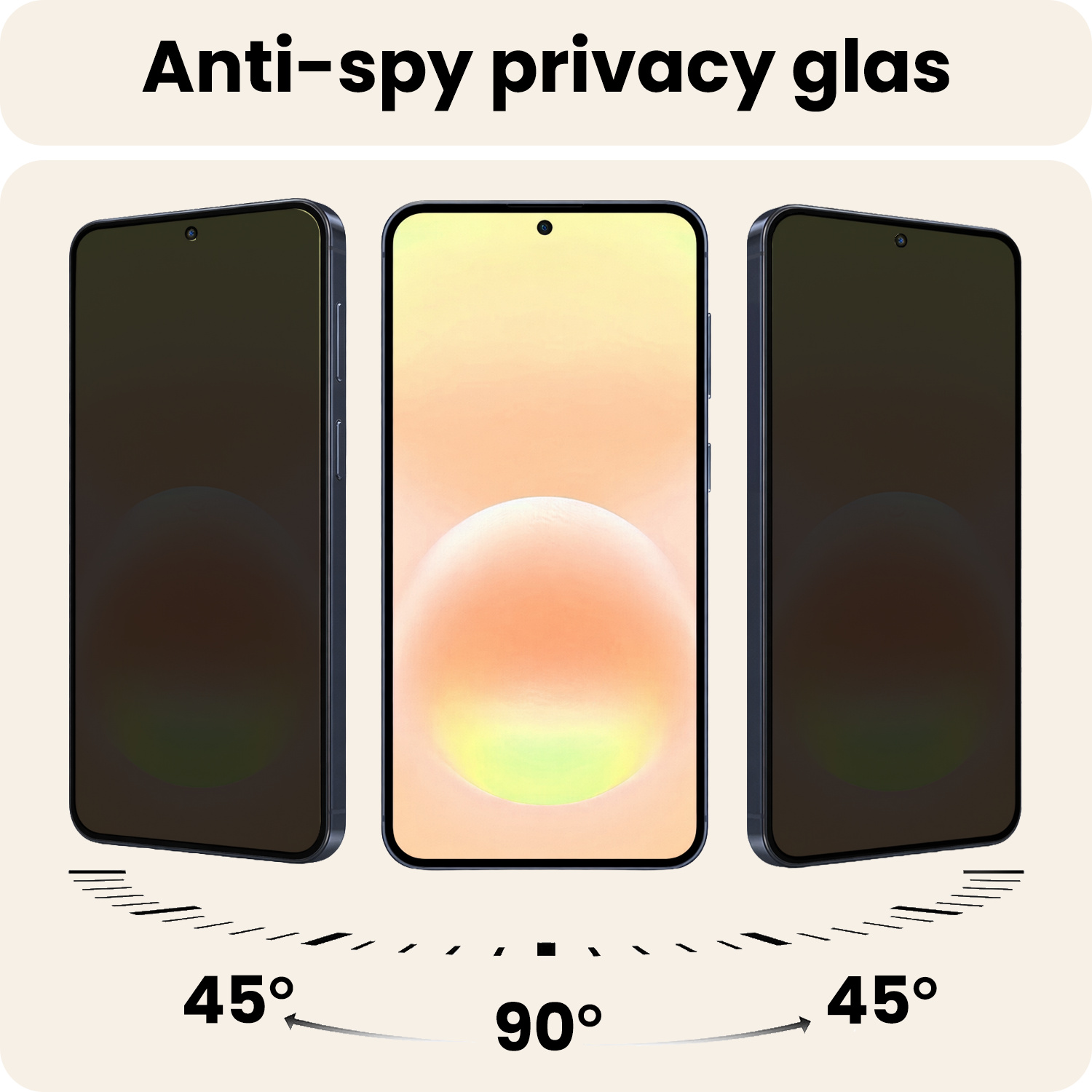 Nomfy Nomfy Samsung Galaxy A57 Screenprotector Glas Privacy - 2 PACK