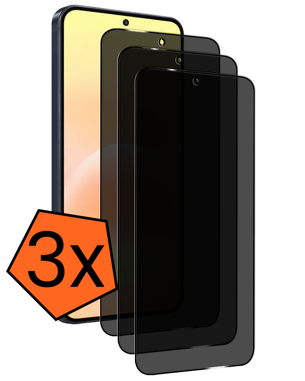 Nomfy Nomfy Samsung Galaxy A57 Screenprotector Glas Privacy - 3 PACK