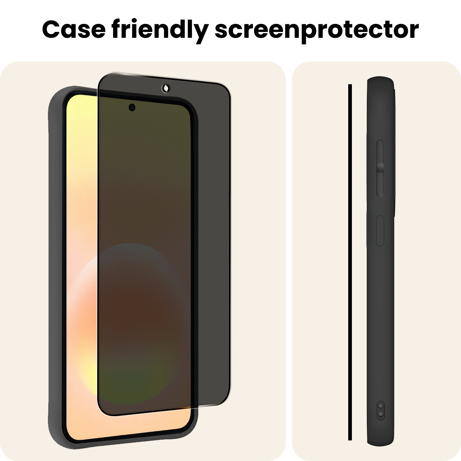 Nomfy Nomfy Samsung Galaxy A57 Screenprotector Glas Privacy - 3 PACK
