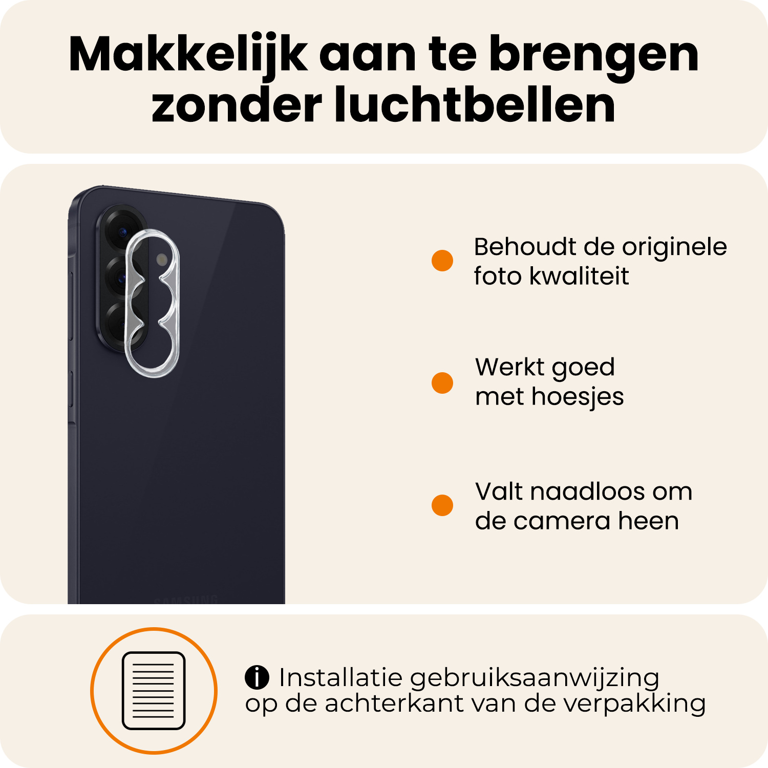 Nomfy Nomfy Samsung Galaxy A57 Camera Screenprotector