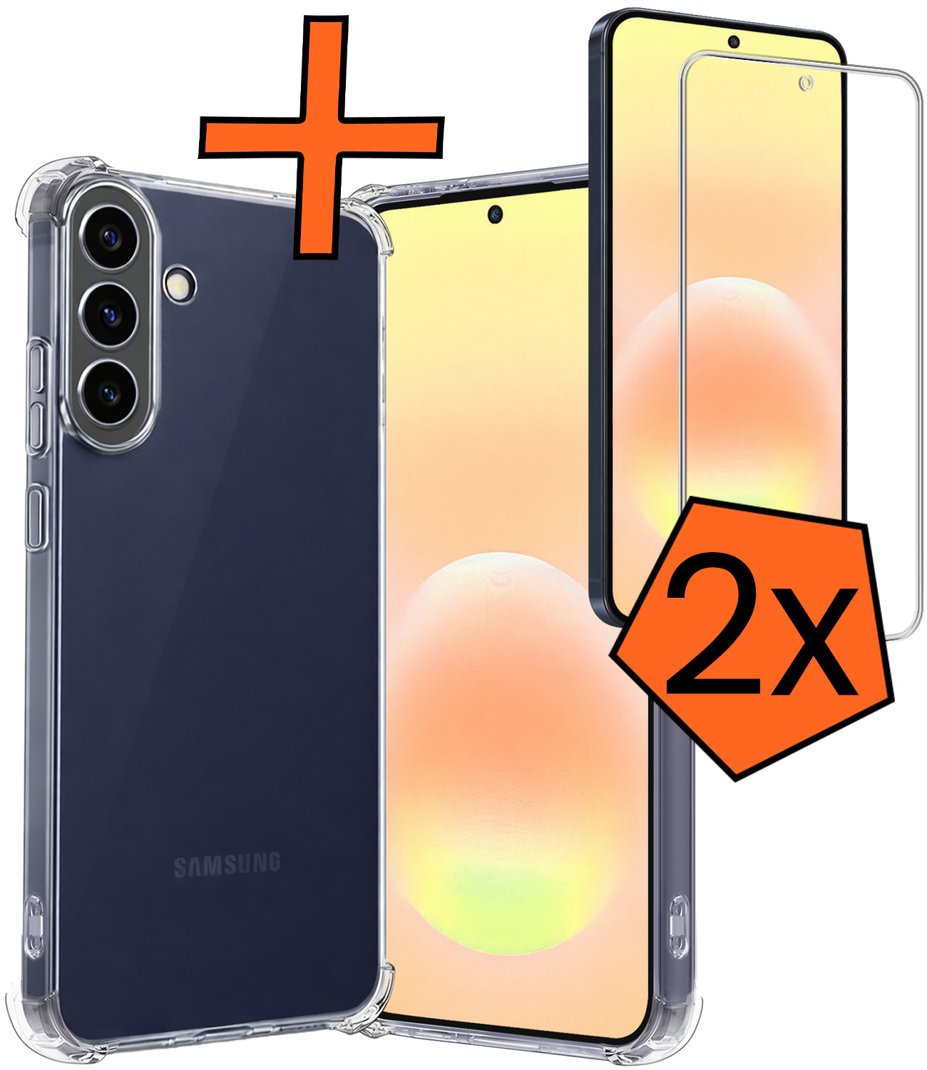 Nomfy Nomfy Samsung Galaxy A57 Hoesje Shockproof Met 2x Screenprotector