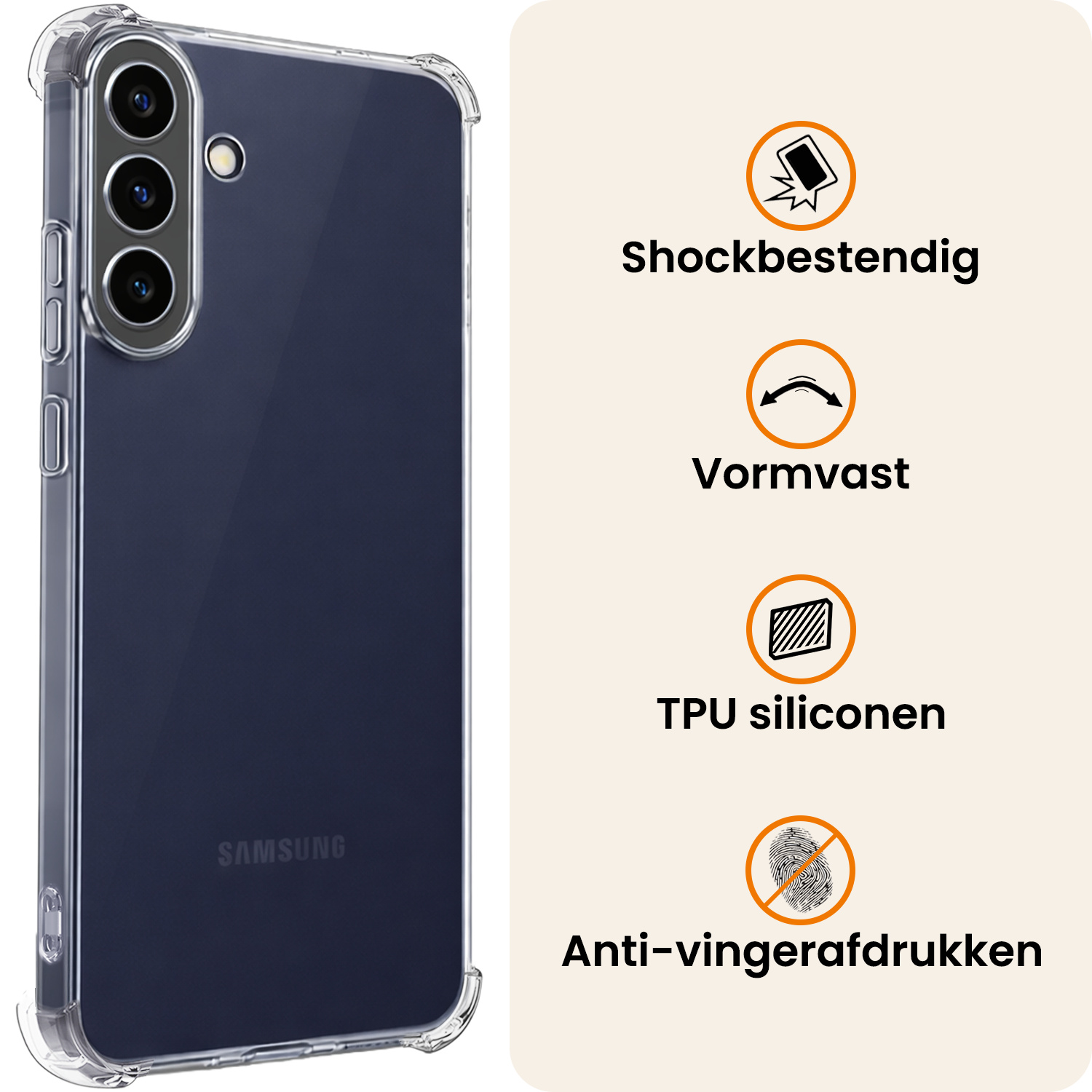 Nomfy Nomfy Samsung Galaxy A57 Hoesje Shockproof Met 2x Screenprotector