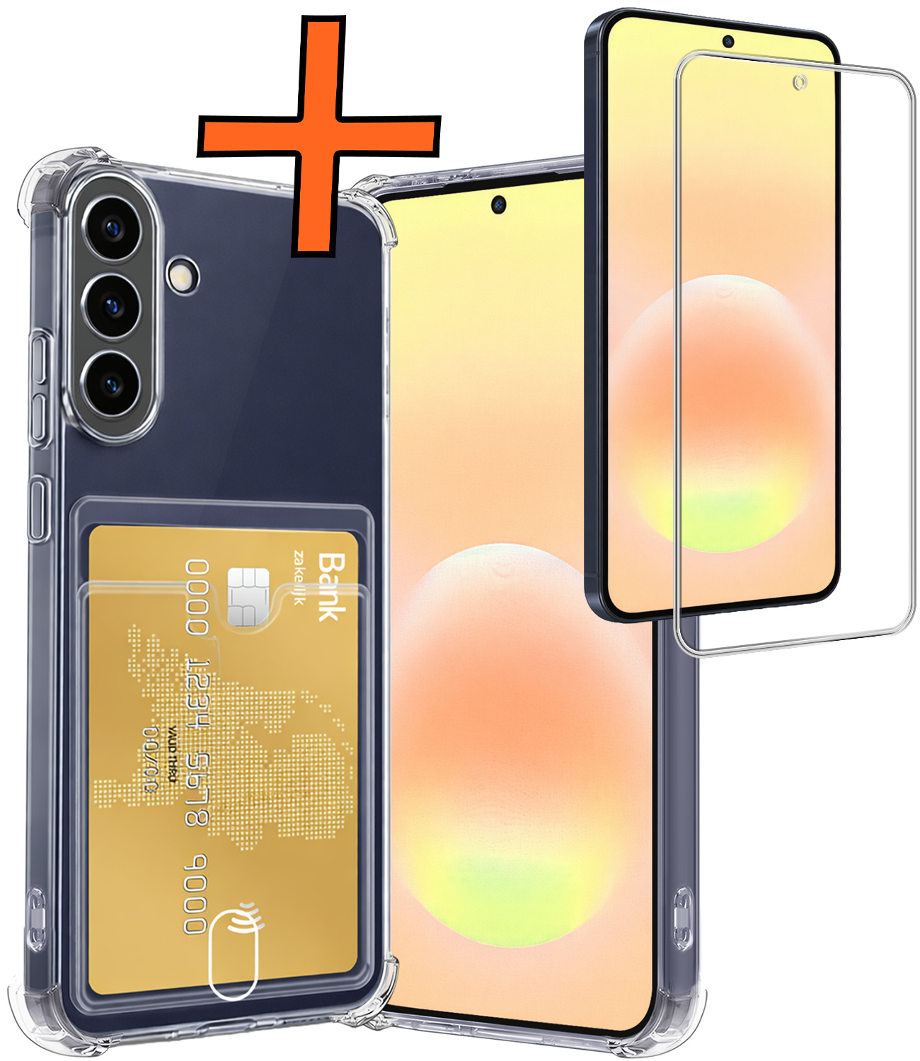 Nomfy Nomfy Samsung Galaxy A57 Hoesje Pashouder Met Screenprotector