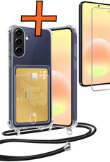 Nomfy Nomfy Samsung Galaxy A57 Hoesje Pashouder met Koord Met Screenprotector