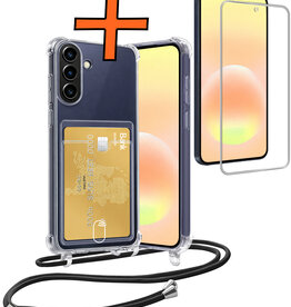 Nomfy Nomfy Samsung Galaxy A57 Hoesje Pashouder met Koord Met Screenprotector