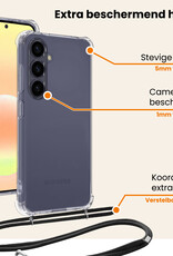 Nomfy Nomfy Samsung Galaxy A57 Hoesje Transparant Shockproof Met Zwart Koord