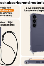 Nomfy Nomfy Samsung Galaxy A57 Hoesje Transparant Shockproof Met Zwart Koord