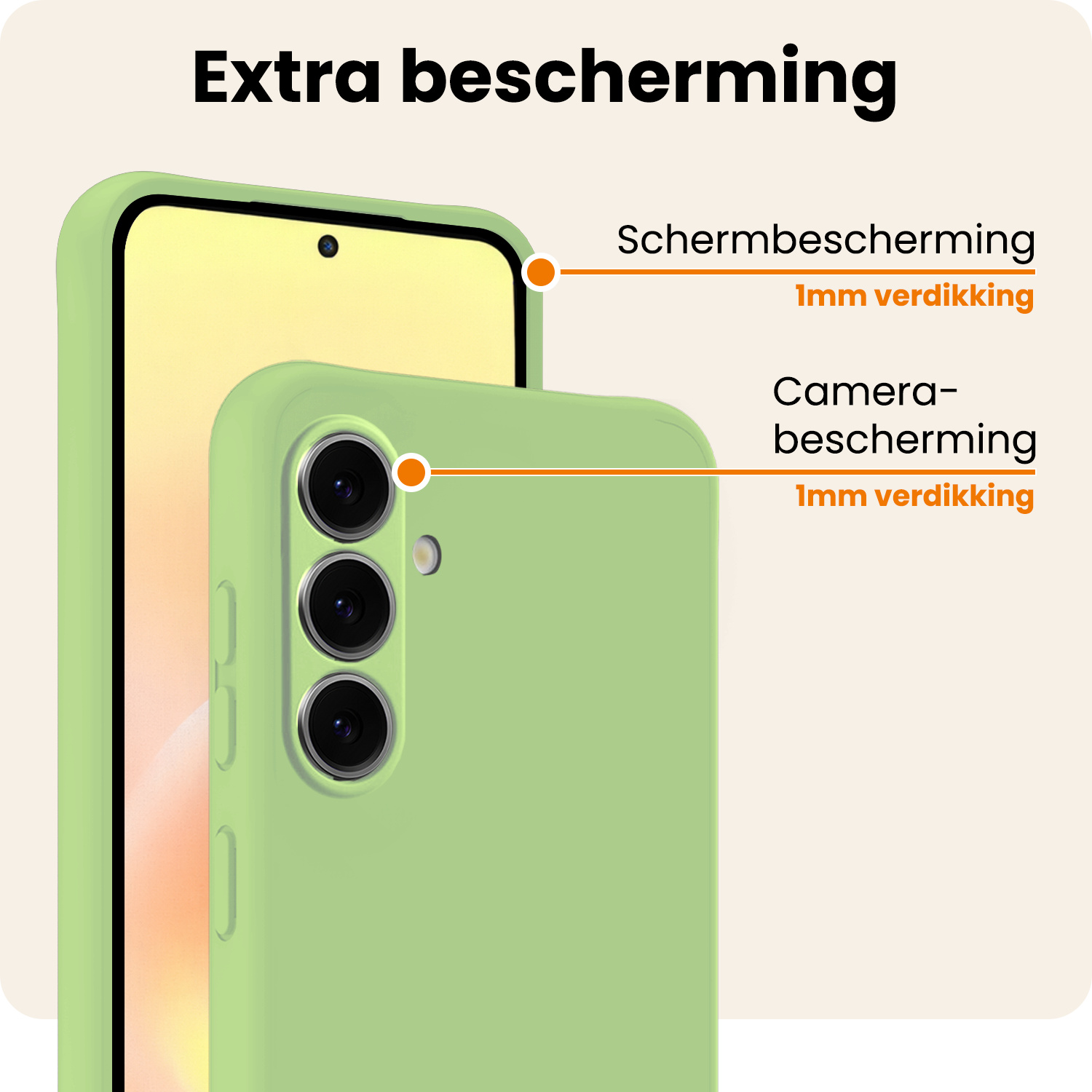 Nomfy Nomfy Samsung Galaxy A57 Hoesje Siliconen - Groen