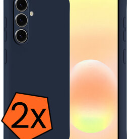 Nomfy Nomfy Samsung Galaxy A57 Hoesje Siliconen - Donkerblauw - 2 PACK