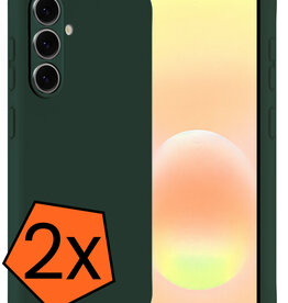 Nomfy Nomfy Samsung Galaxy A57 Hoesje Siliconen - Donkergroen - 2 PACK