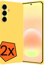 Nomfy Nomfy Samsung Galaxy A57 Hoesje Siliconen - Geel - 2 PACK