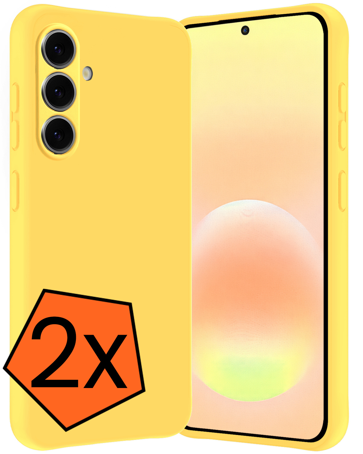 Nomfy Nomfy Samsung Galaxy A57 Hoesje Siliconen - Geel - 2 PACK