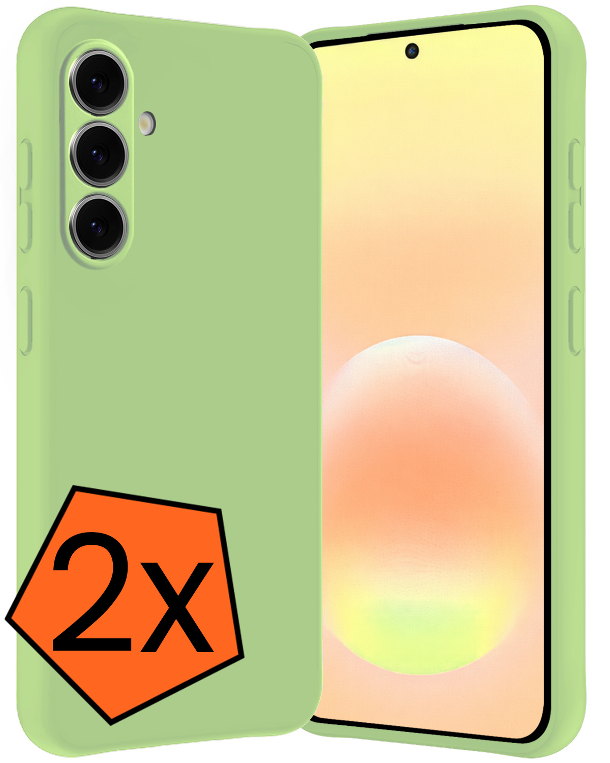 Nomfy Nomfy Samsung Galaxy A57 Hoesje Siliconen - Groen - 2 PACK