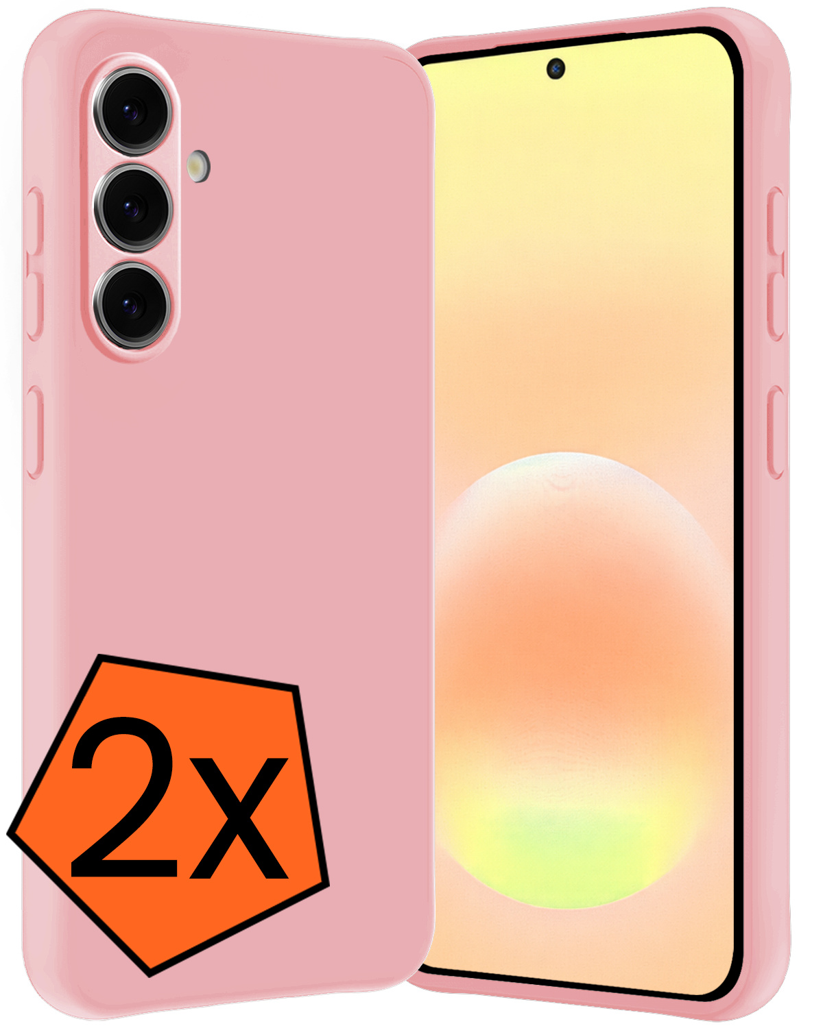 Nomfy Nomfy Samsung Galaxy A57 Hoesje Siliconen - Lichtroze - 2 PACK