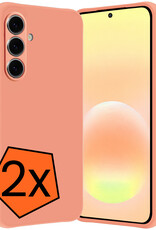 Nomfy Nomfy Samsung Galaxy A57 Hoesje Siliconen - Perzik - 2 PACK