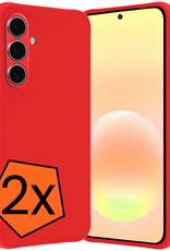 Nomfy Nomfy Samsung Galaxy A57 Hoesje Siliconen - Rood - 2 PACK