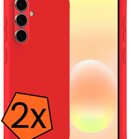 Nomfy Nomfy Samsung Galaxy A57 Hoesje Siliconen - Rood - 2 PACK