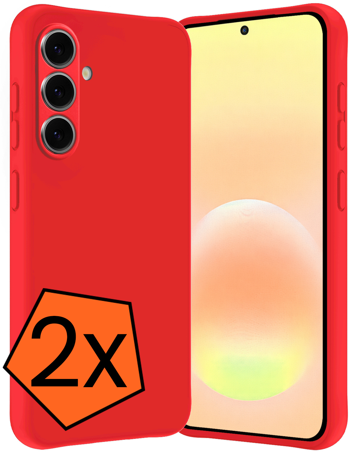 Nomfy Nomfy Samsung Galaxy A57 Hoesje Siliconen - Rood - 2 PACK