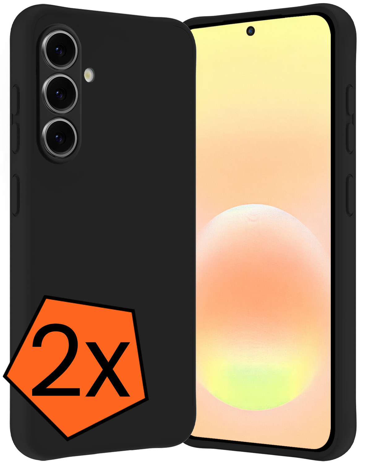 Nomfy Nomfy Samsung Galaxy A57 Hoesje Siliconen - Zwart - 2 PACK