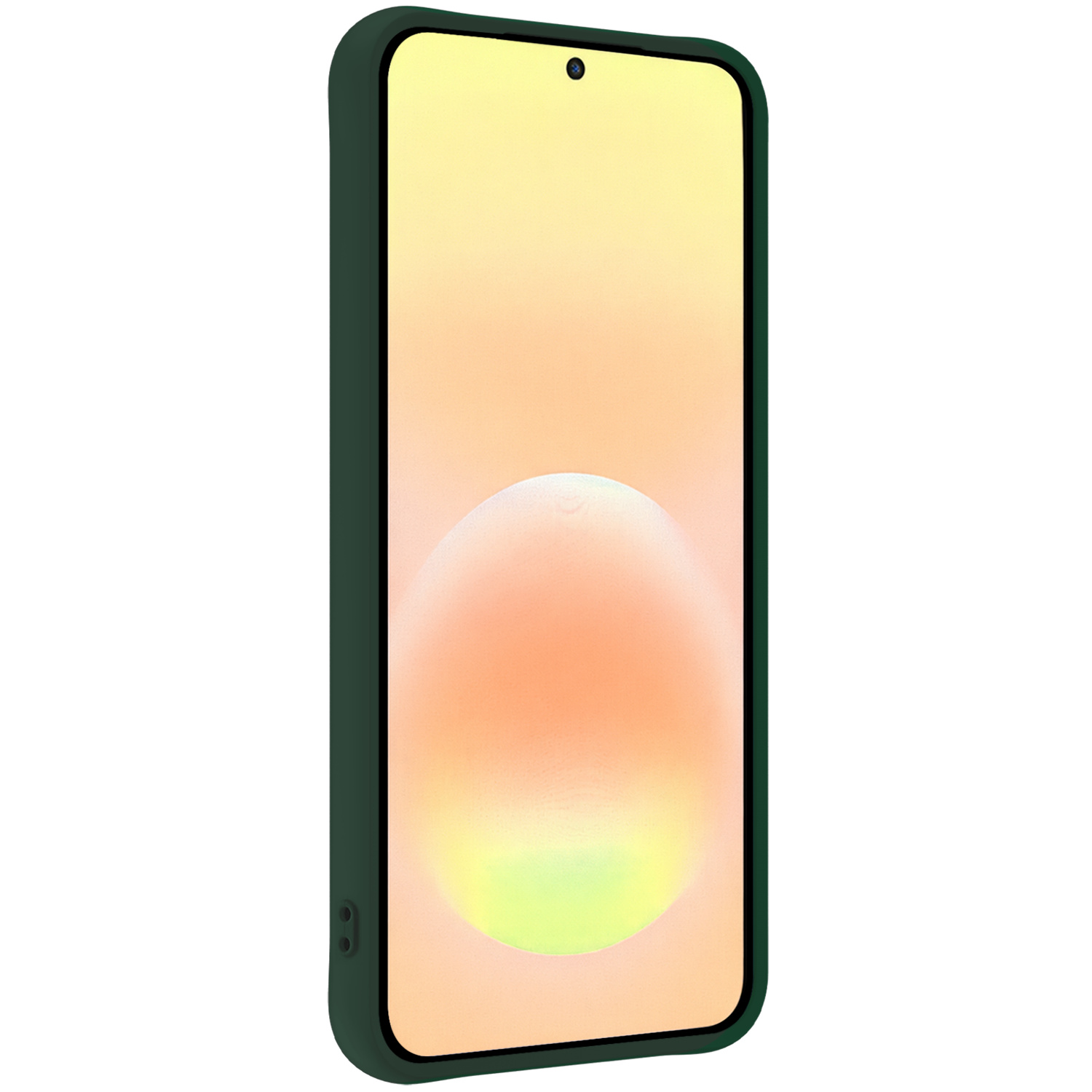 Nomfy Nomfy Samsung Galaxy A57 Hoesje Siliconen Met Screenprotector - Donkergroen