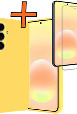 Nomfy Nomfy Samsung Galaxy A57 Hoesje Siliconen Met Screenprotector - Geel