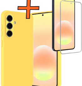 Nomfy Nomfy Samsung Galaxy A57 Hoesje Siliconen Met Screenprotector - Geel