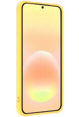 Nomfy Nomfy Samsung Galaxy A57 Hoesje Siliconen Met Screenprotector - Geel