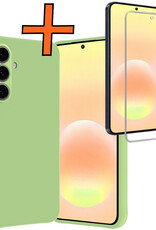 Nomfy Nomfy Samsung Galaxy A57 Hoesje Siliconen Met Screenprotector - Groen