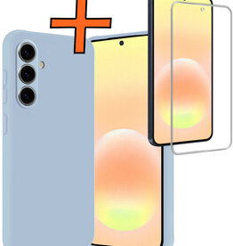 Nomfy Nomfy Samsung Galaxy A57 Hoesje Siliconen Met Screenprotector - Lichtblauw