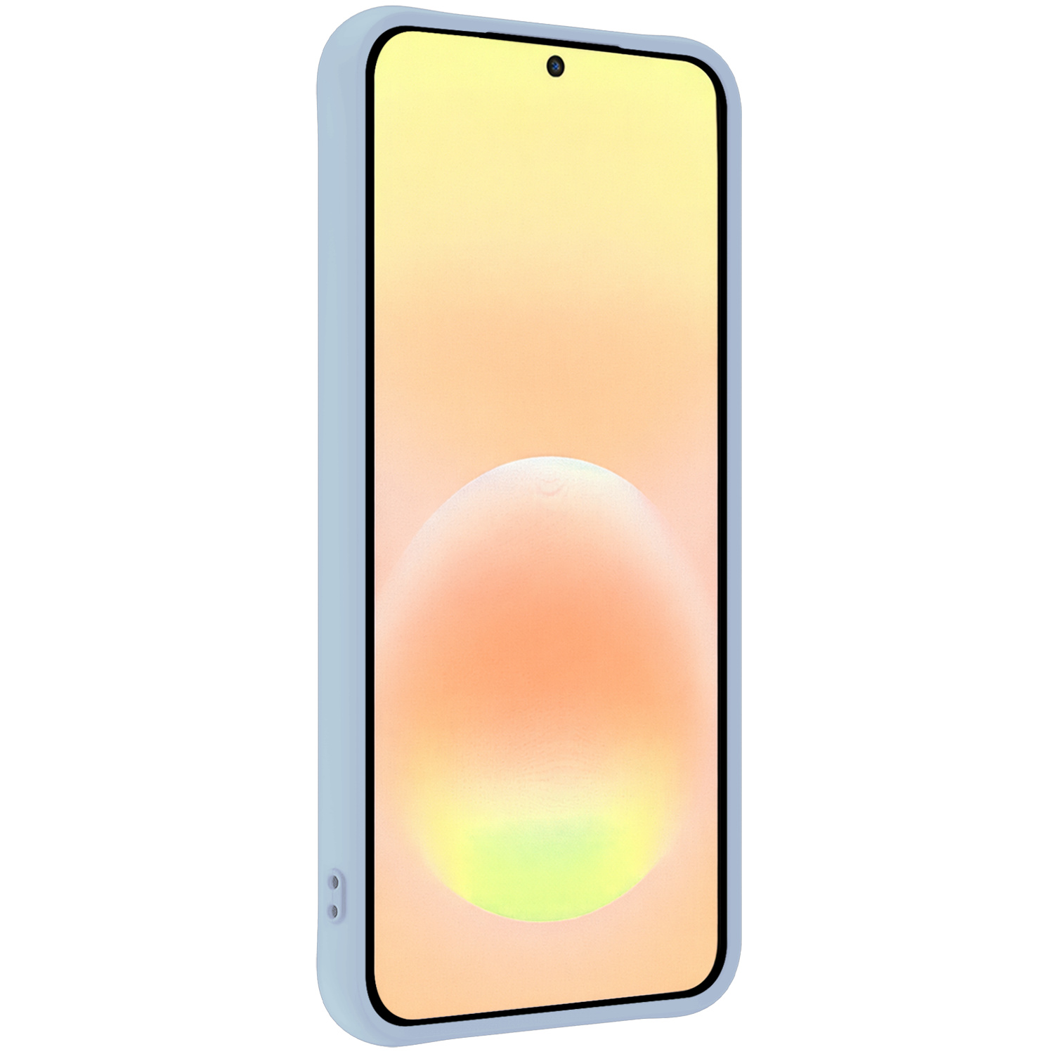 Nomfy Nomfy Samsung Galaxy A57 Hoesje Siliconen Met Screenprotector - Lichtblauw