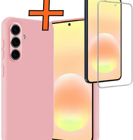 Nomfy Nomfy Samsung Galaxy A57 Hoesje Siliconen Met Screenprotector - Lichtroze