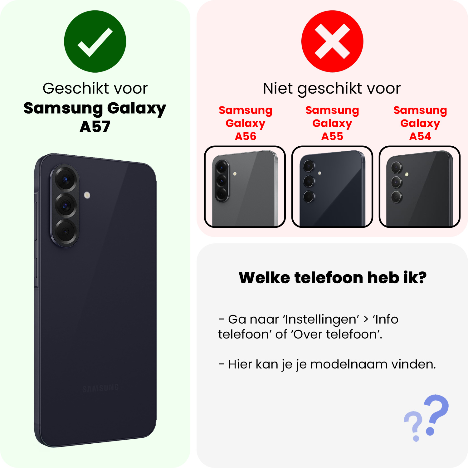 Nomfy Nomfy Samsung Galaxy A57 Hoesje Siliconen Met Screenprotector - Lichtroze