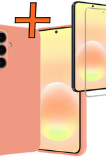 Nomfy Nomfy Samsung Galaxy A57 Hoesje Siliconen Met Screenprotector - Perzik