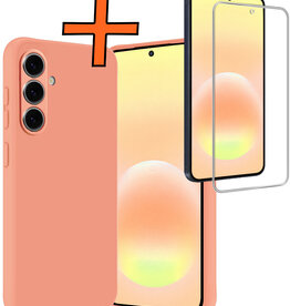 Nomfy Nomfy Samsung Galaxy A57 Hoesje Siliconen Met Screenprotector - Perzik