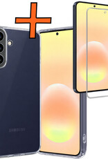 Nomfy Nomfy Samsung Galaxy A57 Hoesje Siliconen Met Screenprotector - Transparant