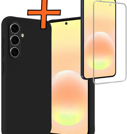 Nomfy Nomfy Samsung Galaxy A57 Hoesje Siliconen Met Screenprotector - Zwart