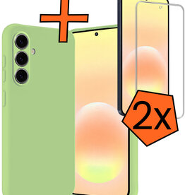 Nomfy Nomfy Samsung Galaxy A57 Hoesje Siliconen Met 2x Screenprotector - Groen