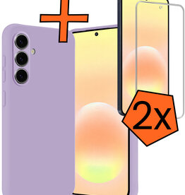 Nomfy Nomfy Samsung Galaxy A57 Hoesje Siliconen Met 2x Screenprotector - Lila