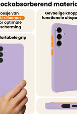 Nomfy Nomfy Samsung Galaxy A57 Hoesje Siliconen Met 2x Screenprotector - Lila